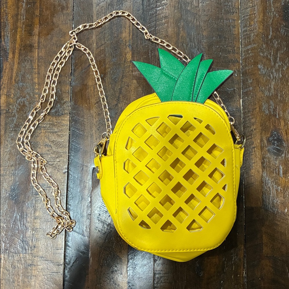Yellow Pineapple Crossbody Bag